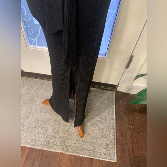 Bar III Black Halter Maxi Dress with Slit - Picture 4 of 4